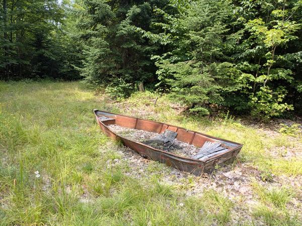 An old boat near Camp Harding.