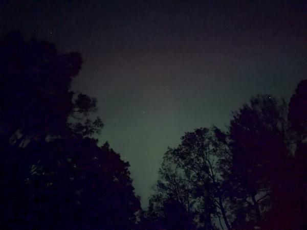 Northern lights looking south over the Cabin.