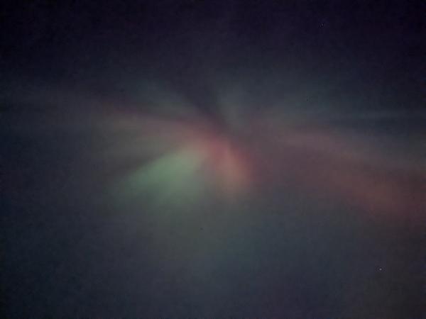 Northern lights seen from the airport.