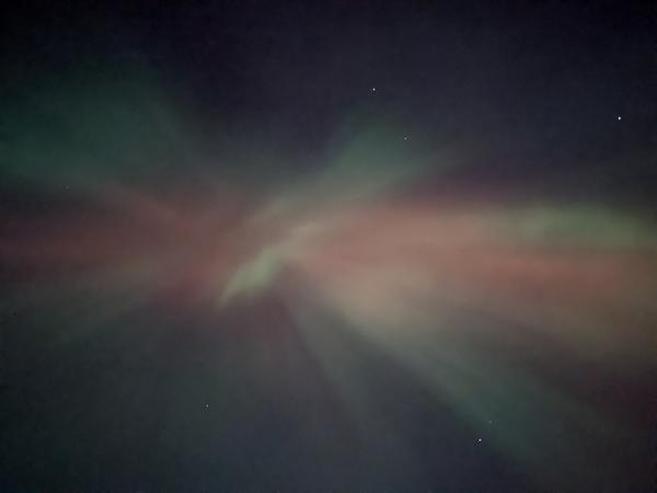 Northern lights seen from the airport.