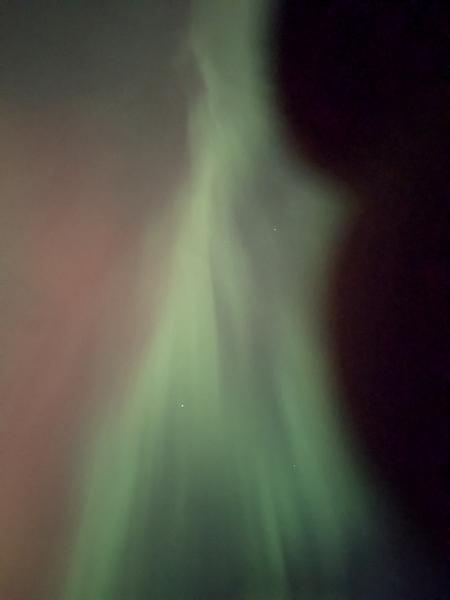 Northern lights seen from the airport.