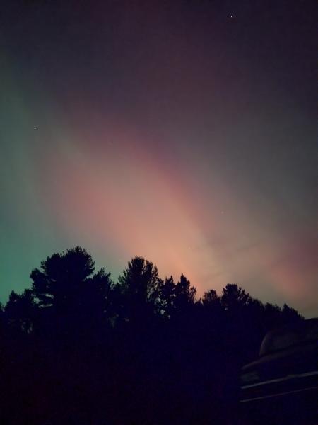 Northern lights seen from the airport.