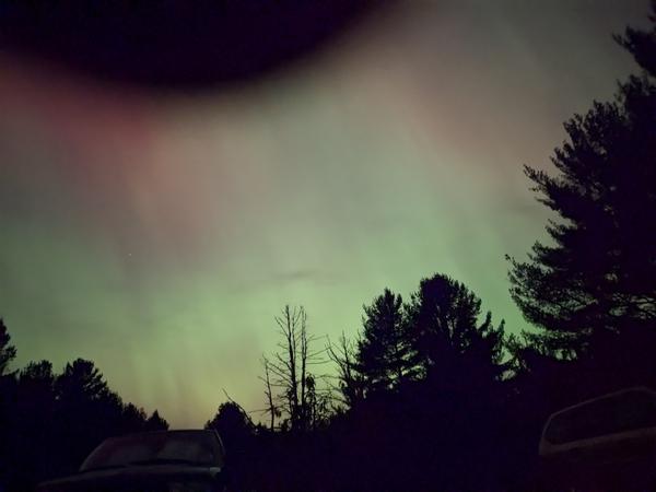 Northern lights seen from the airport.