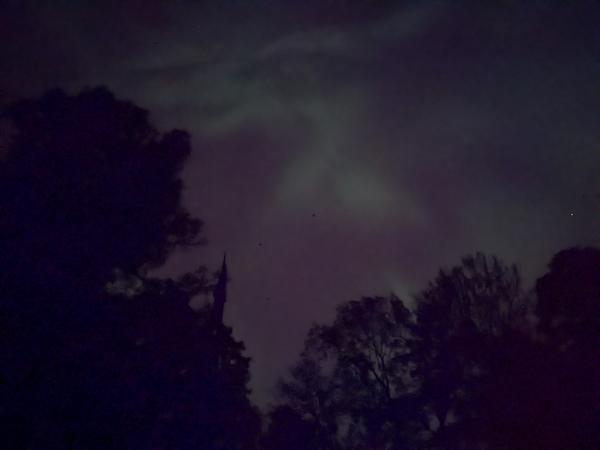 Northern lights seen from the airport.