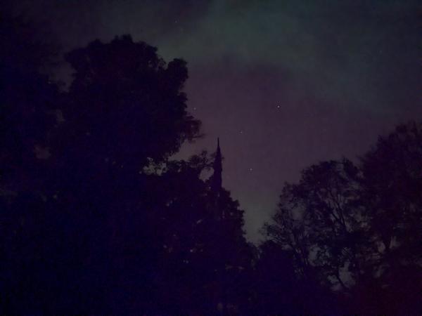 Northern lights seen from the airport.
