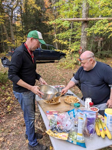 Ed and Jon making apple pies.
