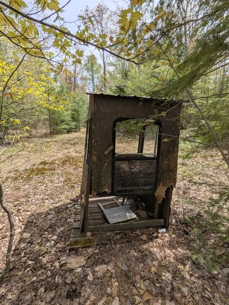 Old, ruined blind near Old Seney.