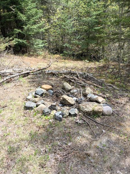 Fire pit along Old Seney.
