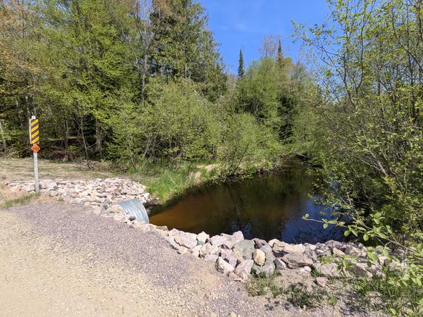 New culvert for Harvey Creek along McCloud Grade.